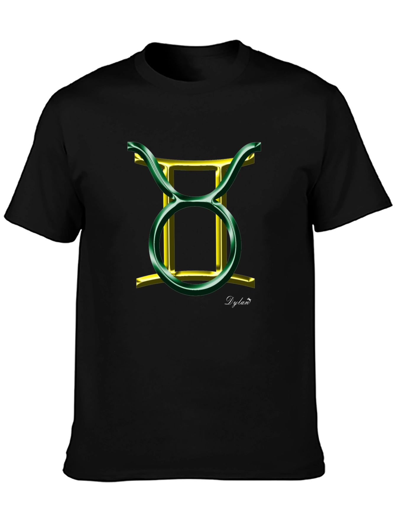 Taurus Zodiac Sign Black T-Shirt