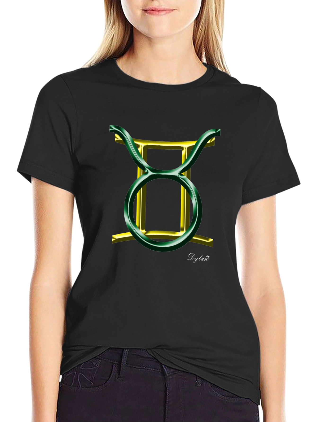 Taurus Zodiac Sign Black T-Shirt