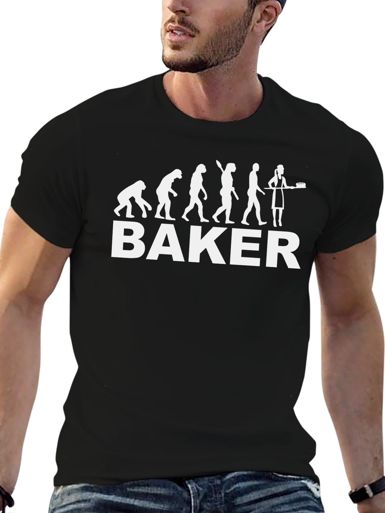 Baker Evolution Funny Graphic T-Shirt