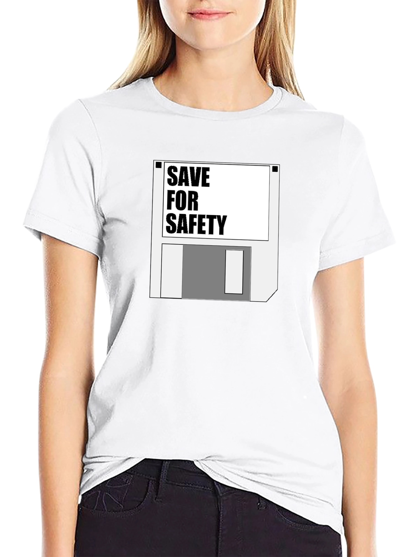 Save for Safety Floppy Disk Graphic T-Shirt