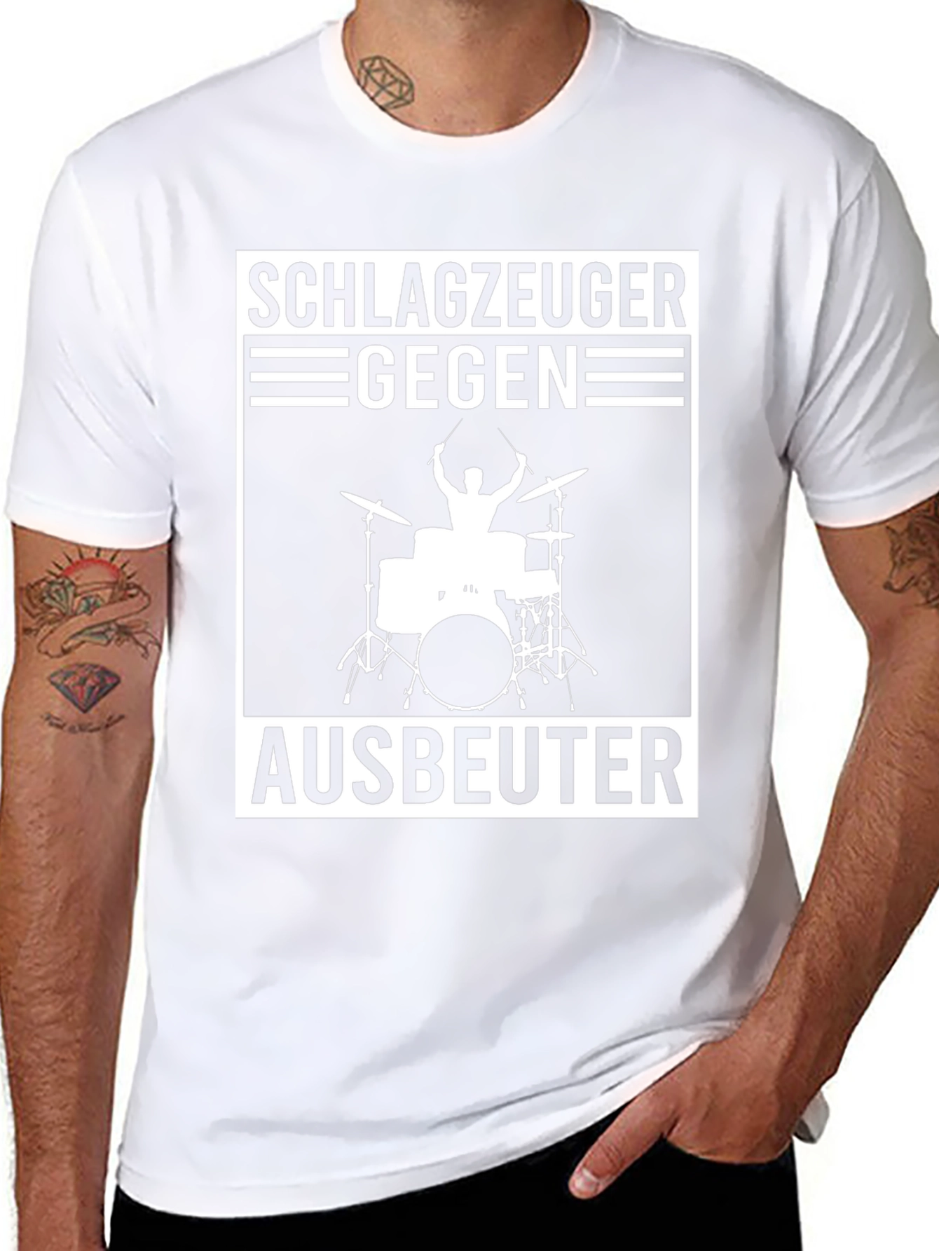 Schlagzeuger Gegen Ausbeuter T-Shirt
