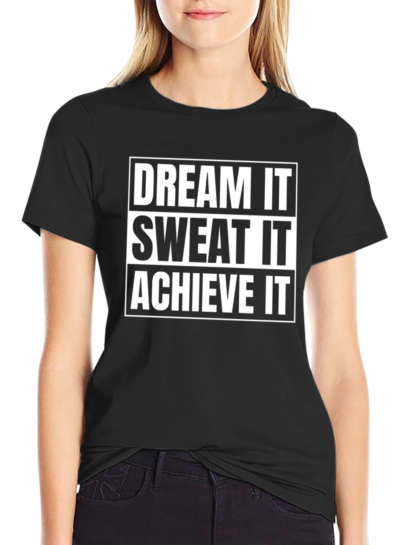 Dream Sweat Achieve Black T-Shirt