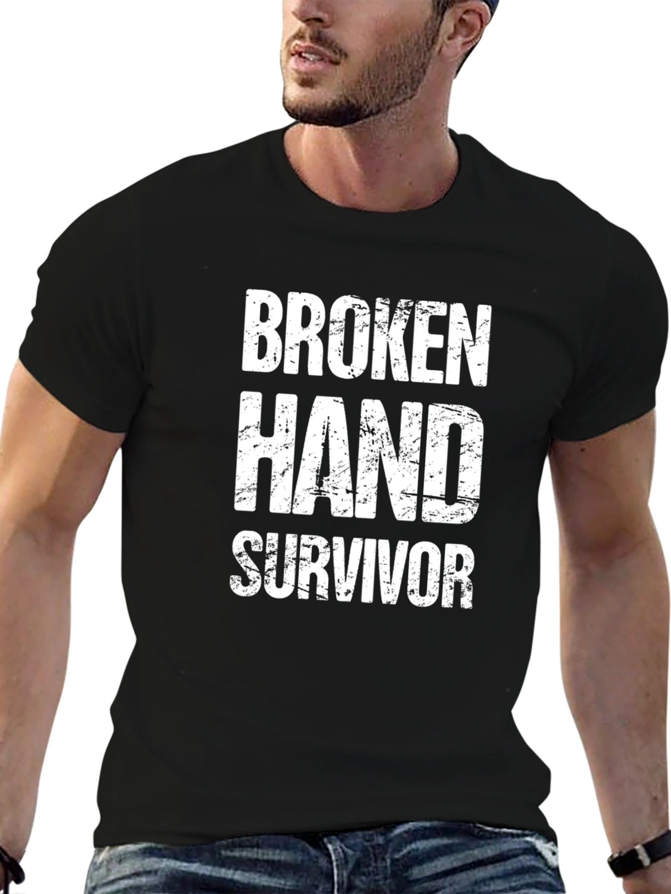 Broken Hand Survivor T-Shirt - Funny Recovery Tee