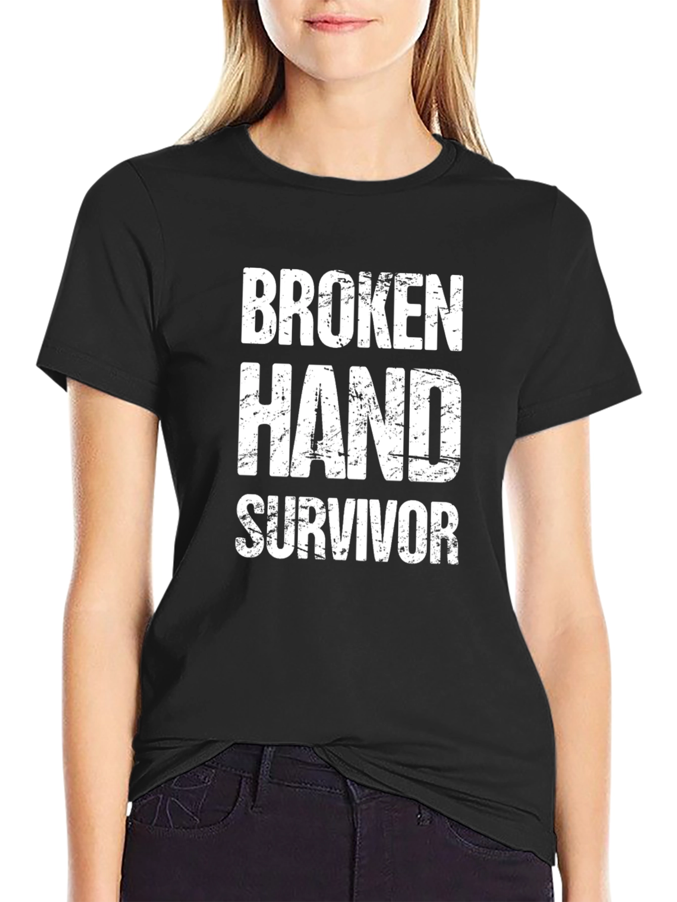Broken Hand Survivor T-Shirt - Funny Recovery Tee
