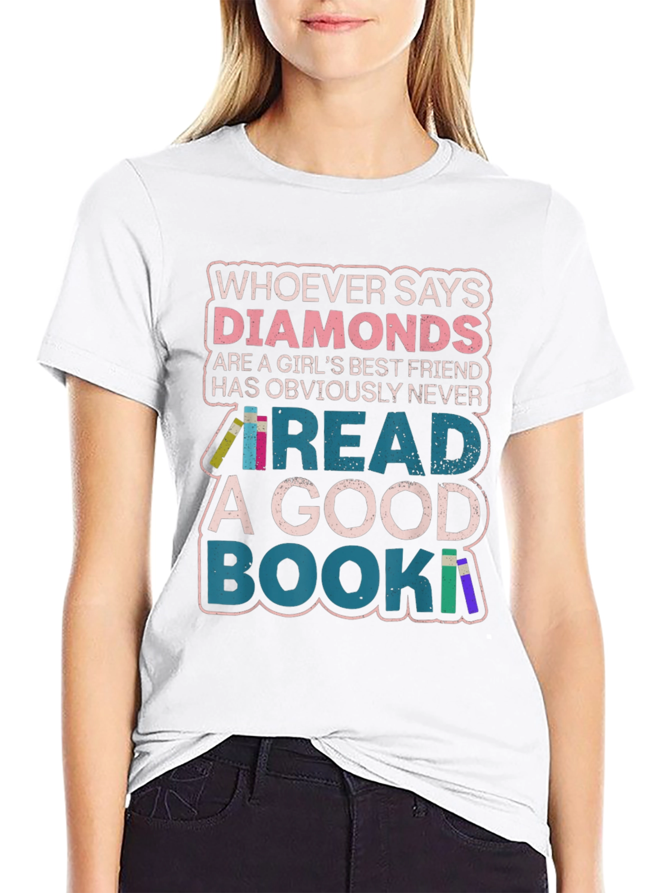 Diamonds & Books Graphic Tee