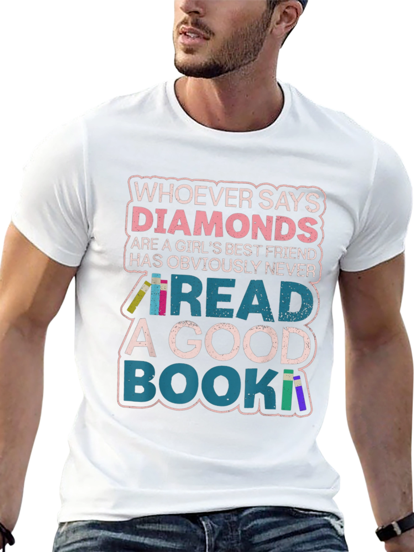 Diamonds & Books Graphic Tee
