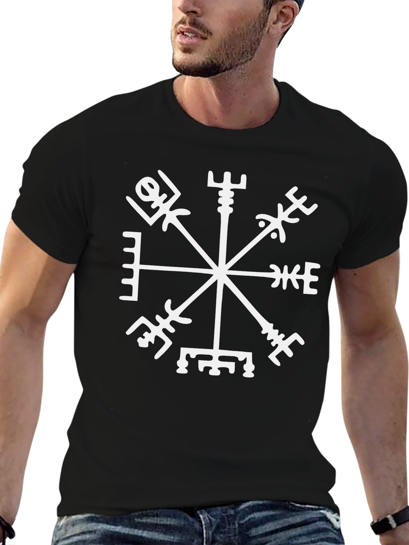 Vegvisir Compass Viking Black T-Shirt