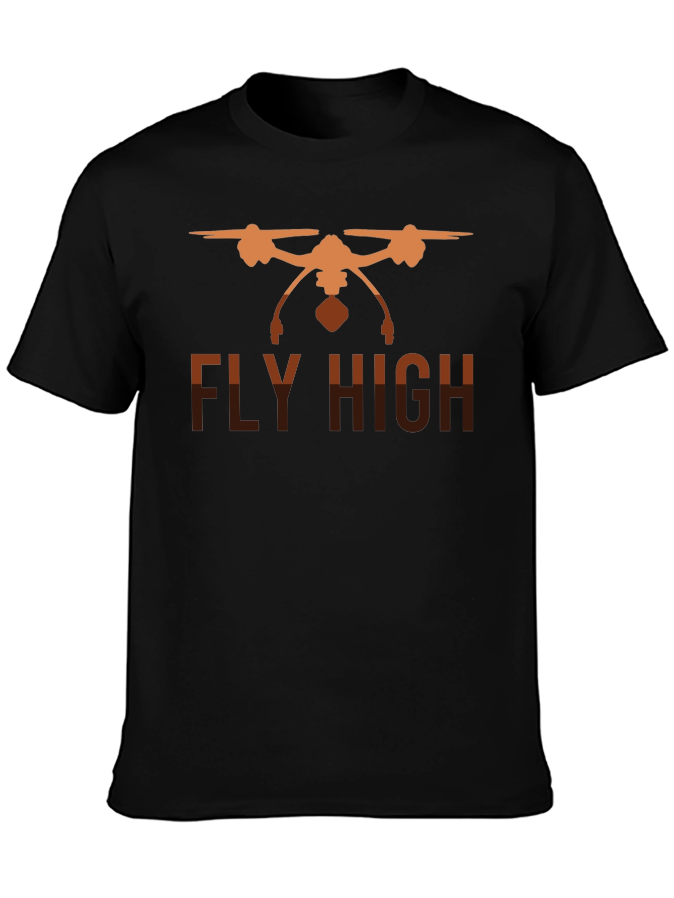 Fly High Drone Graphic Tee - Black