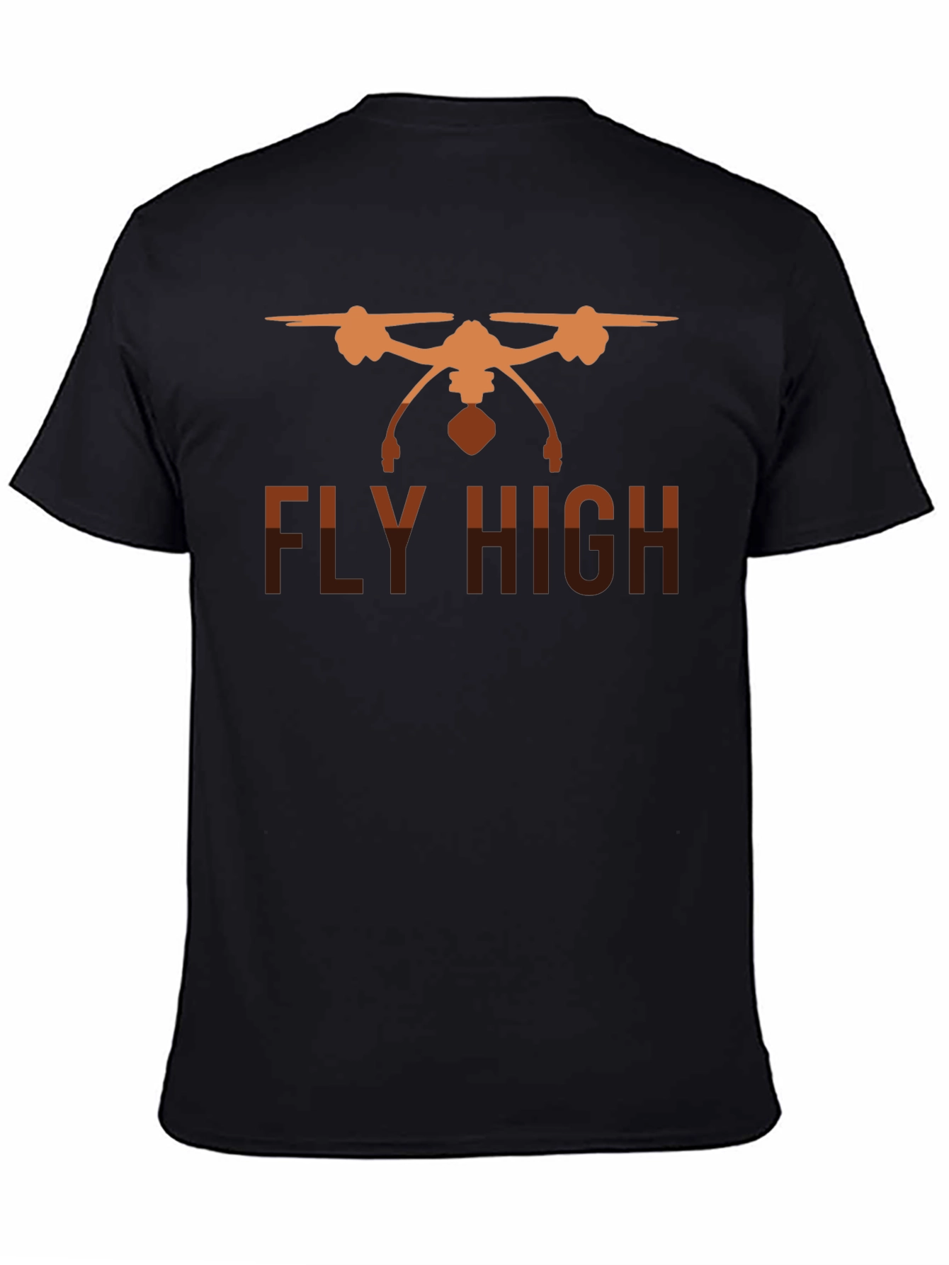 Fly High Drone Graphic Tee - Black