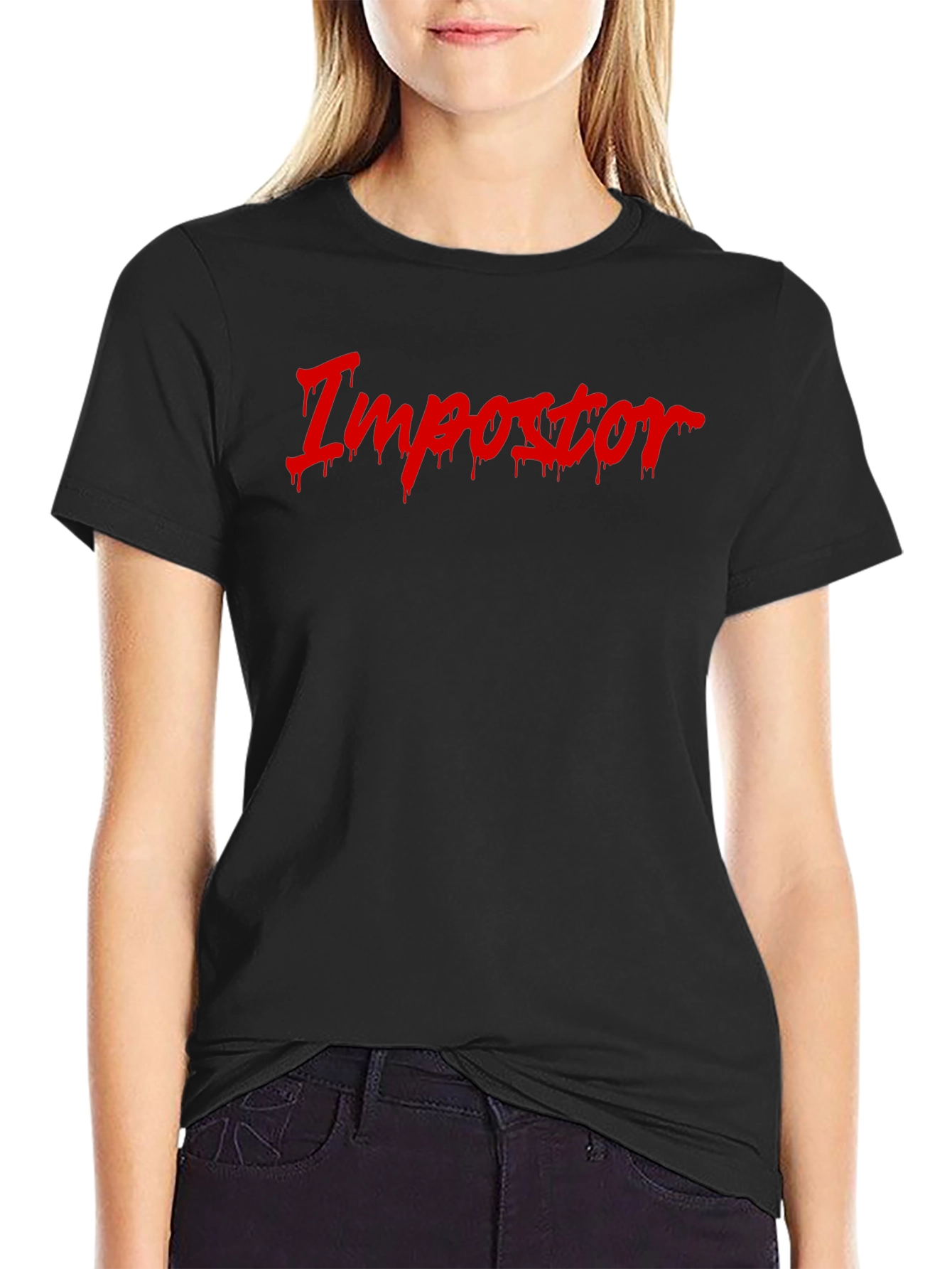 Impostor Graphic Tee - Black Crew Neck
