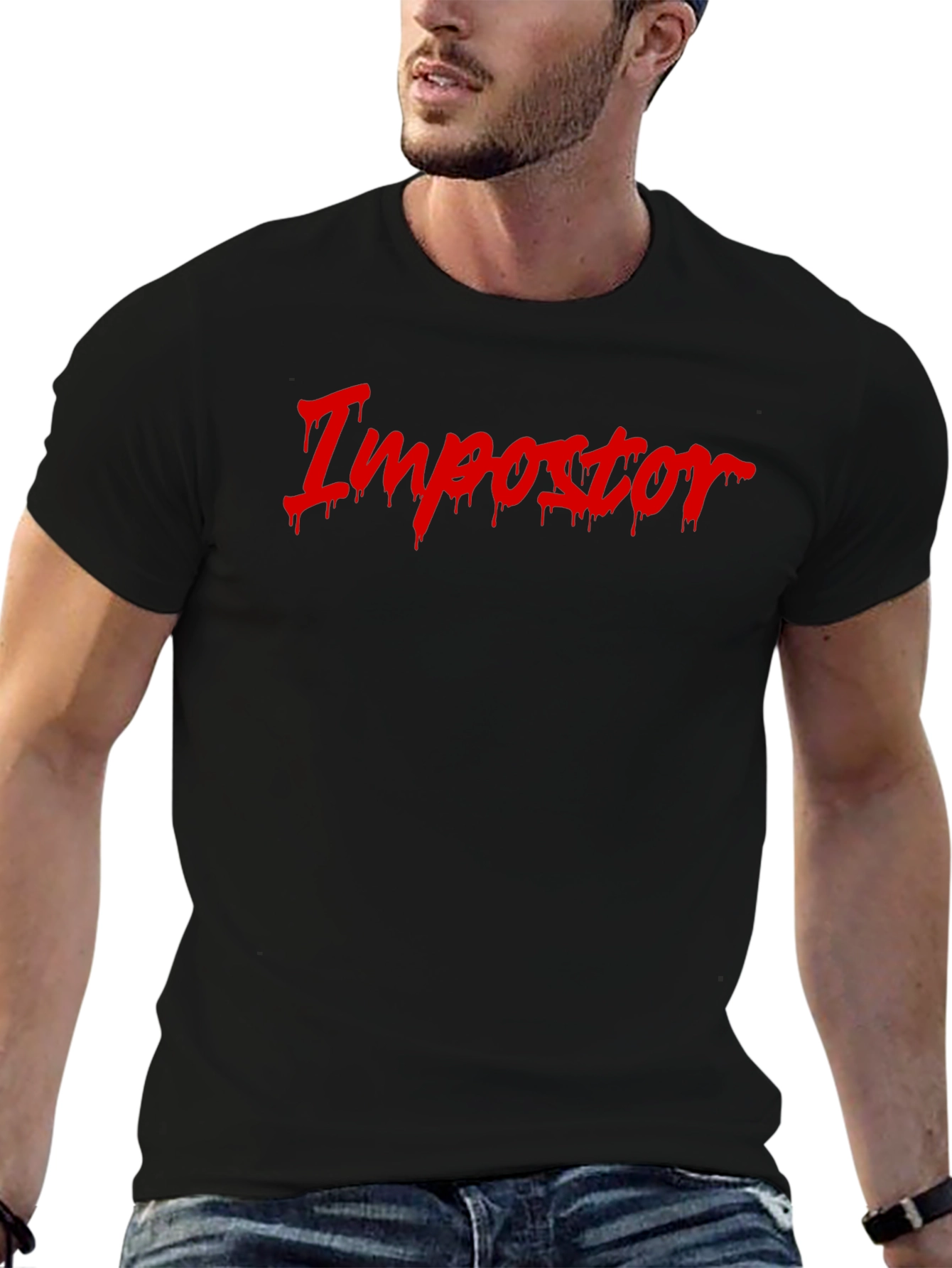 Impostor Graphic Tee - Black Crew Neck