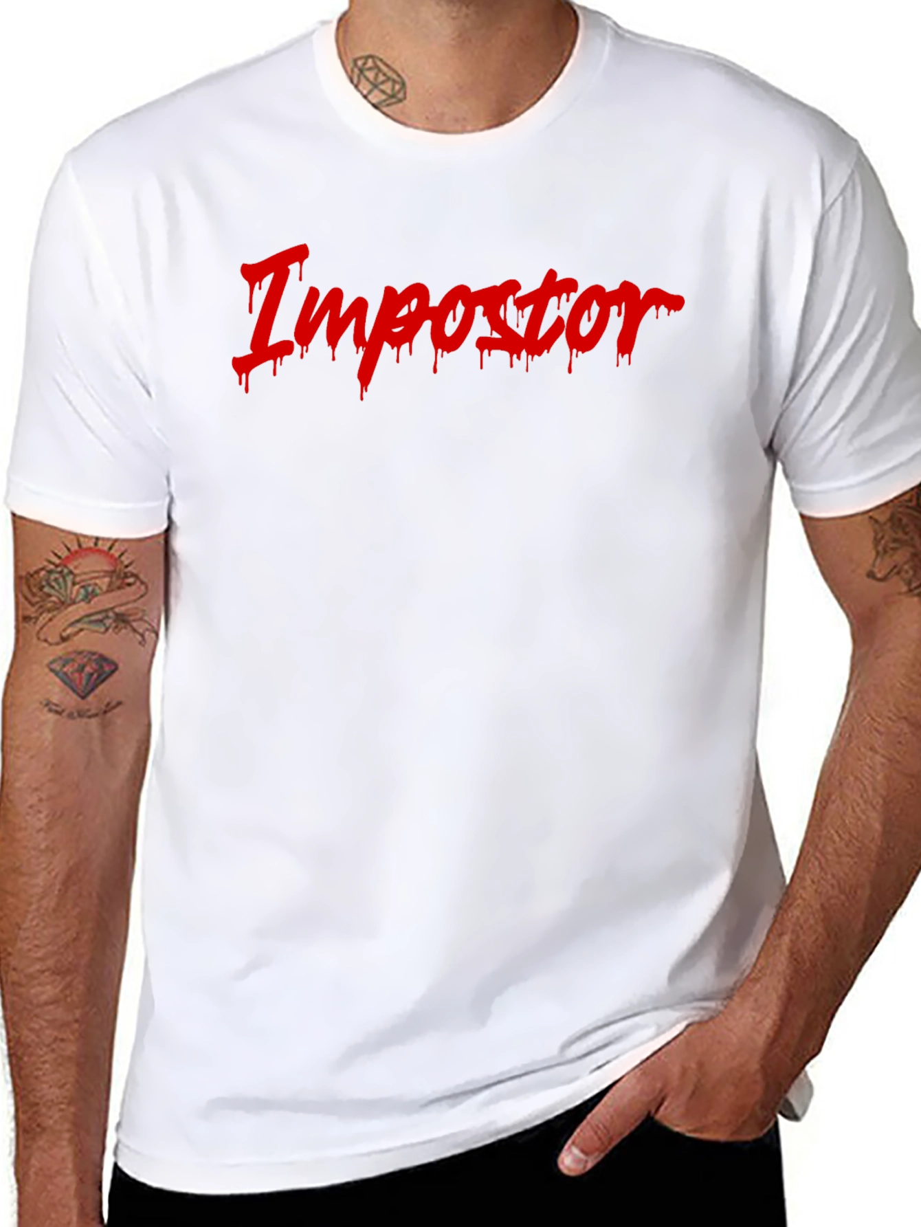 Impostor Graphic Tee - Black Crew Neck
