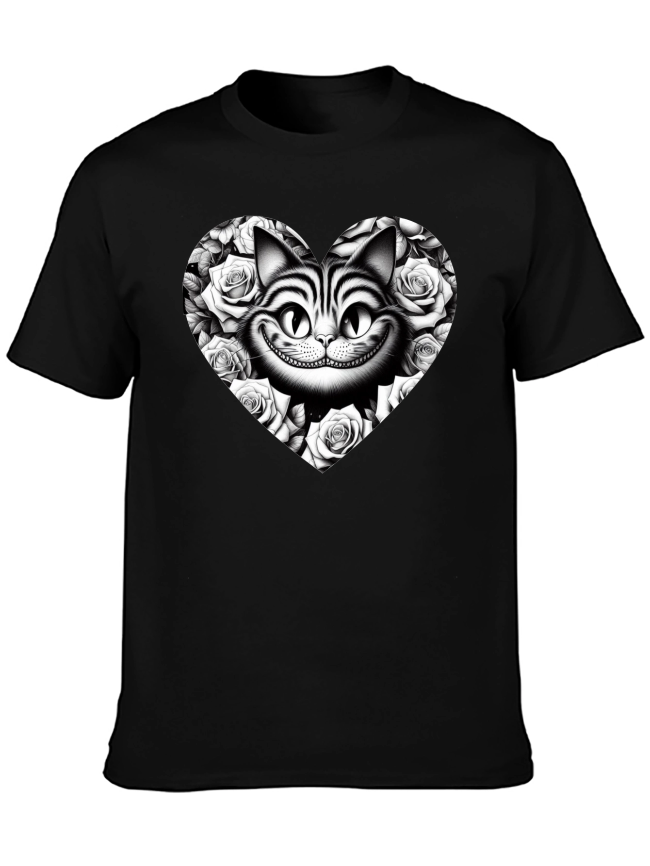 Cheshire Cat Rose Heart T-Shirt