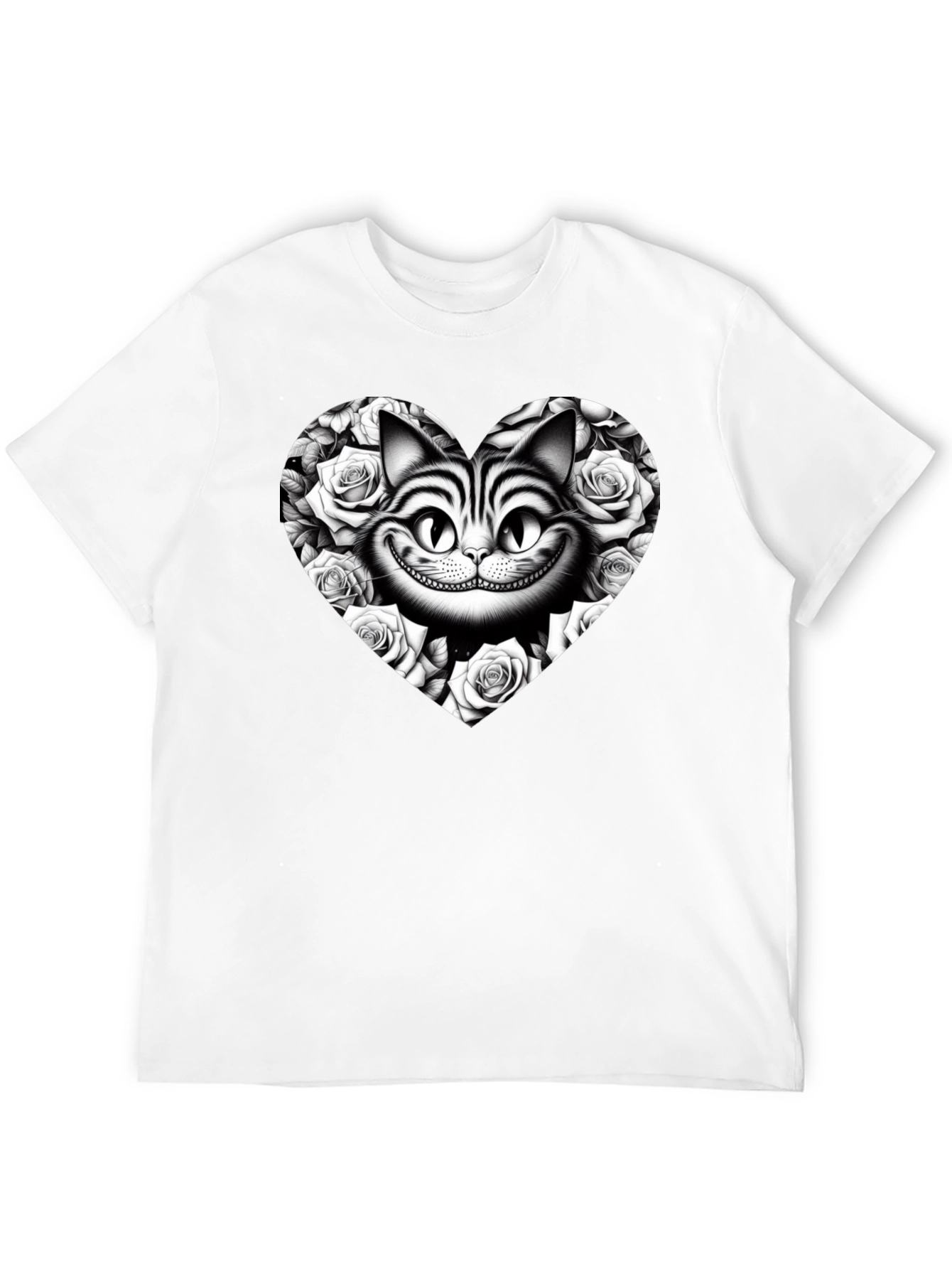 Cheshire Cat Rose Heart T-Shirt