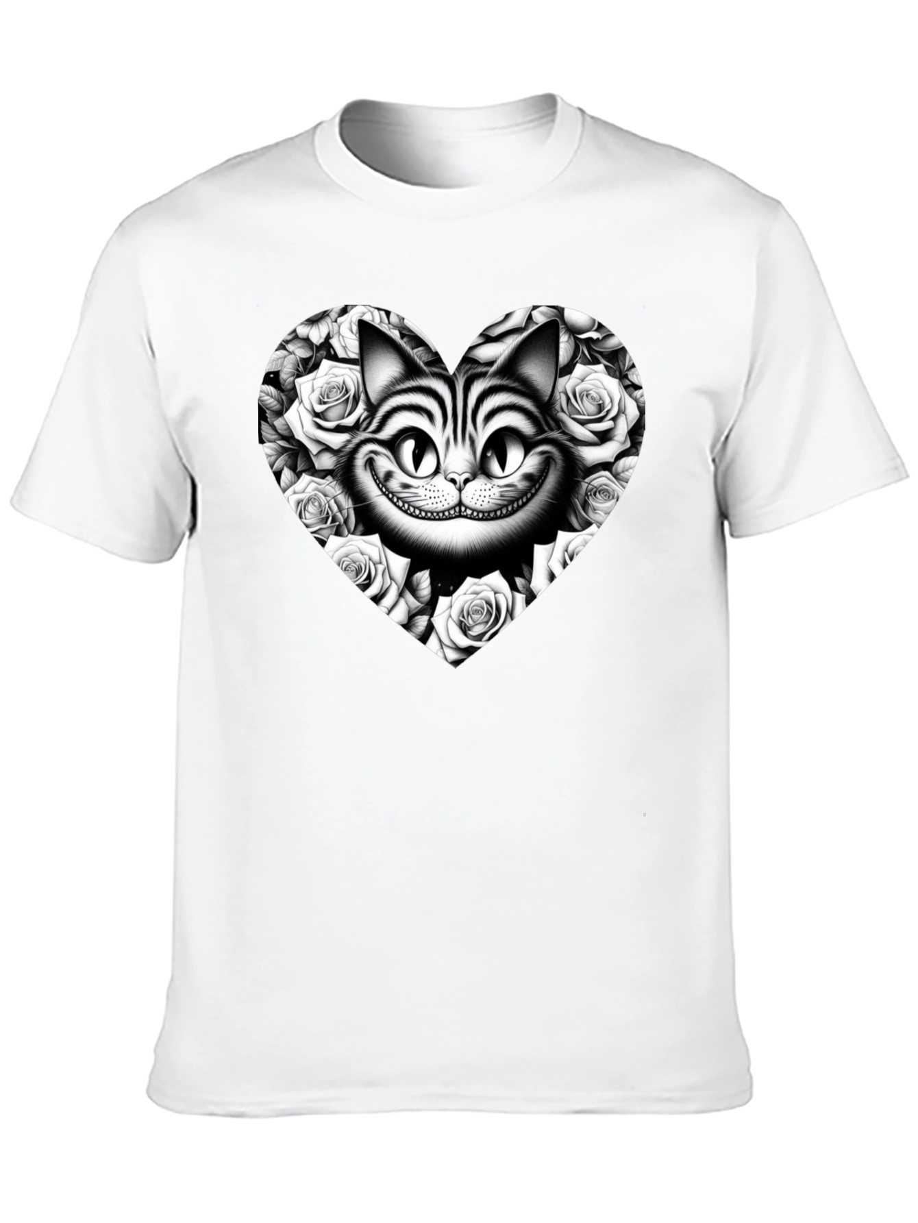 Cheshire Cat Rose Heart T-Shirt