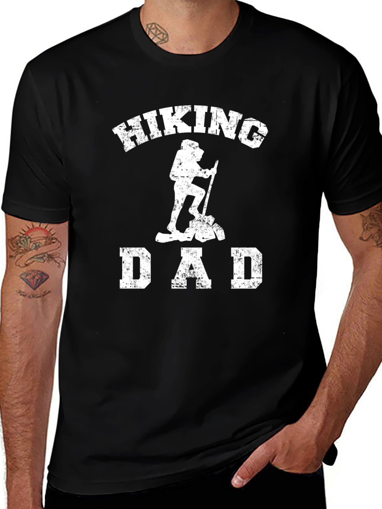 Hiking Dad Graphic T-Shirt - Black