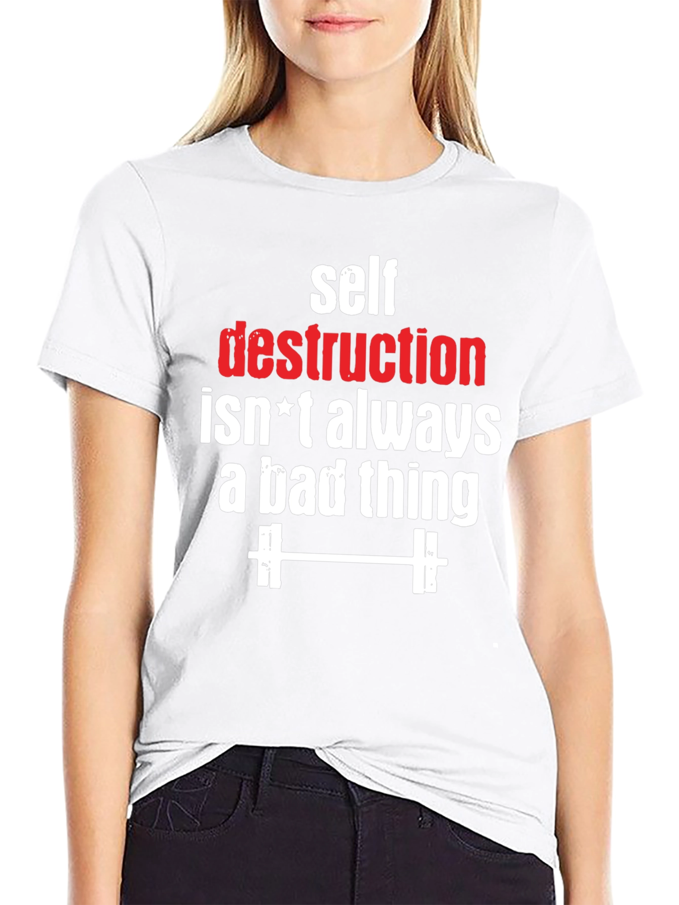 Self Destruction Fitness Graphic T-Shirt