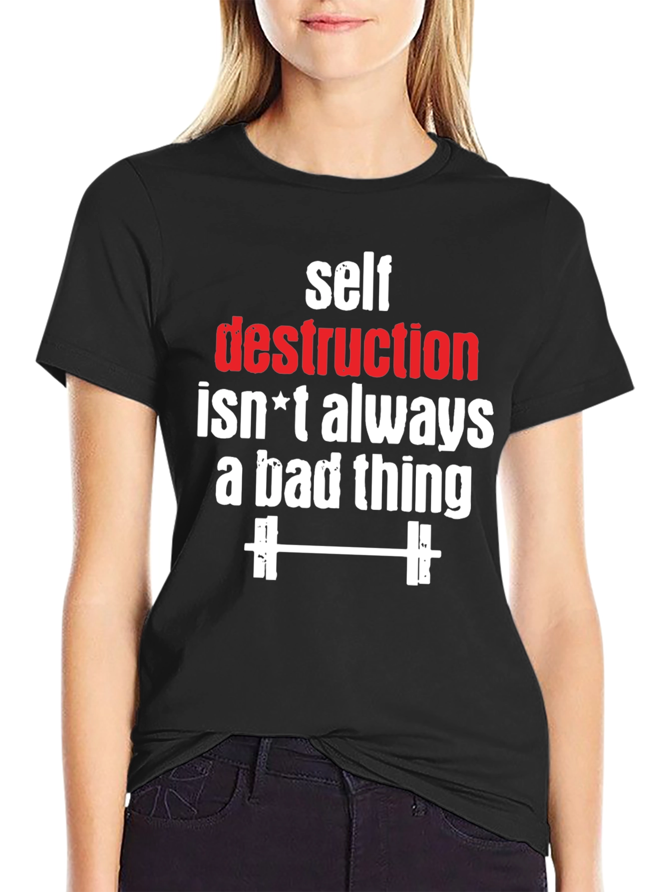 Self Destruction Fitness Graphic T-Shirt