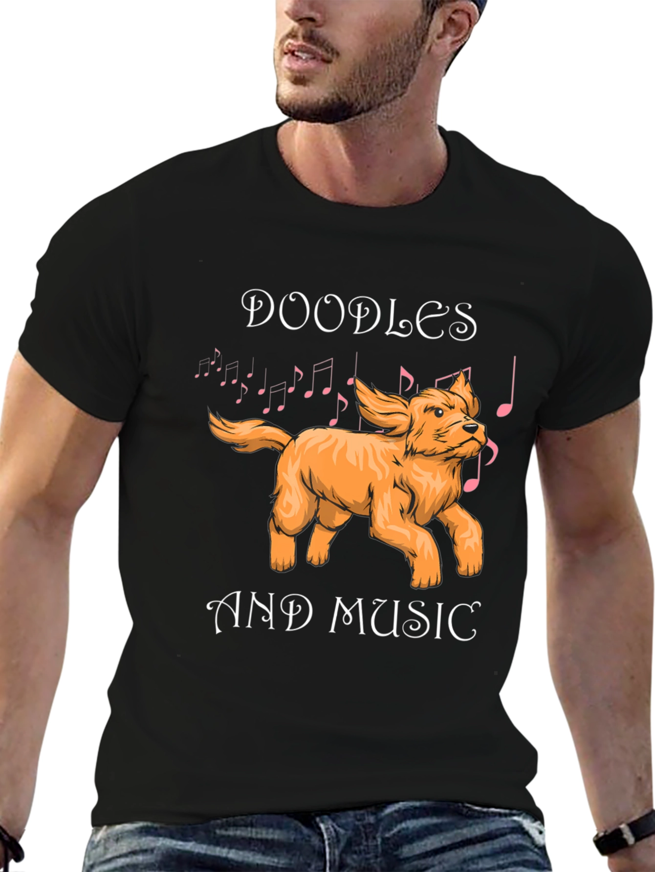 Doodles and Music Graphic T-Shirt