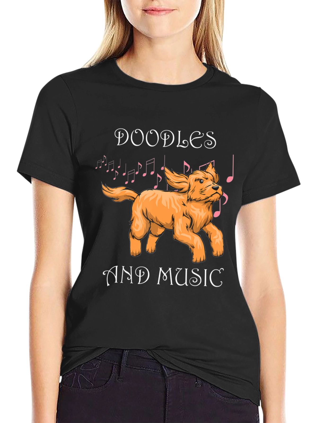 Doodles and Music Graphic T-Shirt
