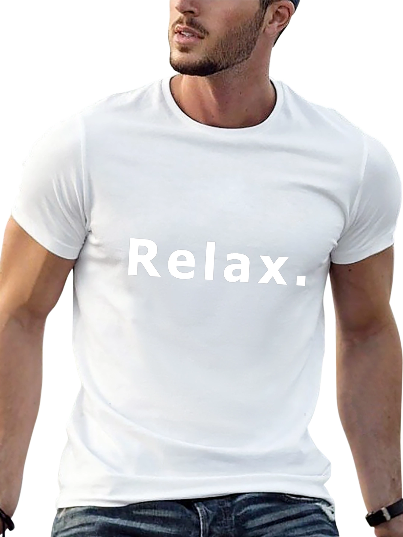 Relax T-Shirt - Mens Black Cotton Tee