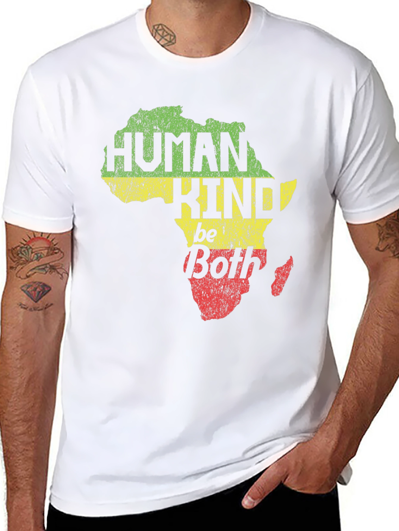 Human Kind Be Both Africa Map T-Shirt