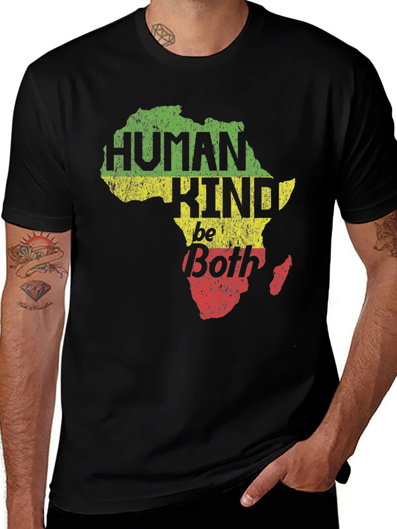 Human Kind Be Both Africa Map T-Shirt