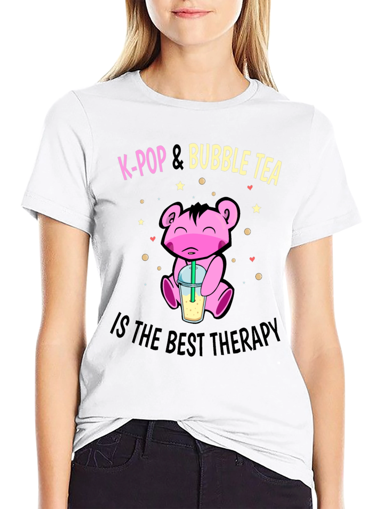 K-Pop & Bubble Tea T-Shirt - Best Therapy Tee