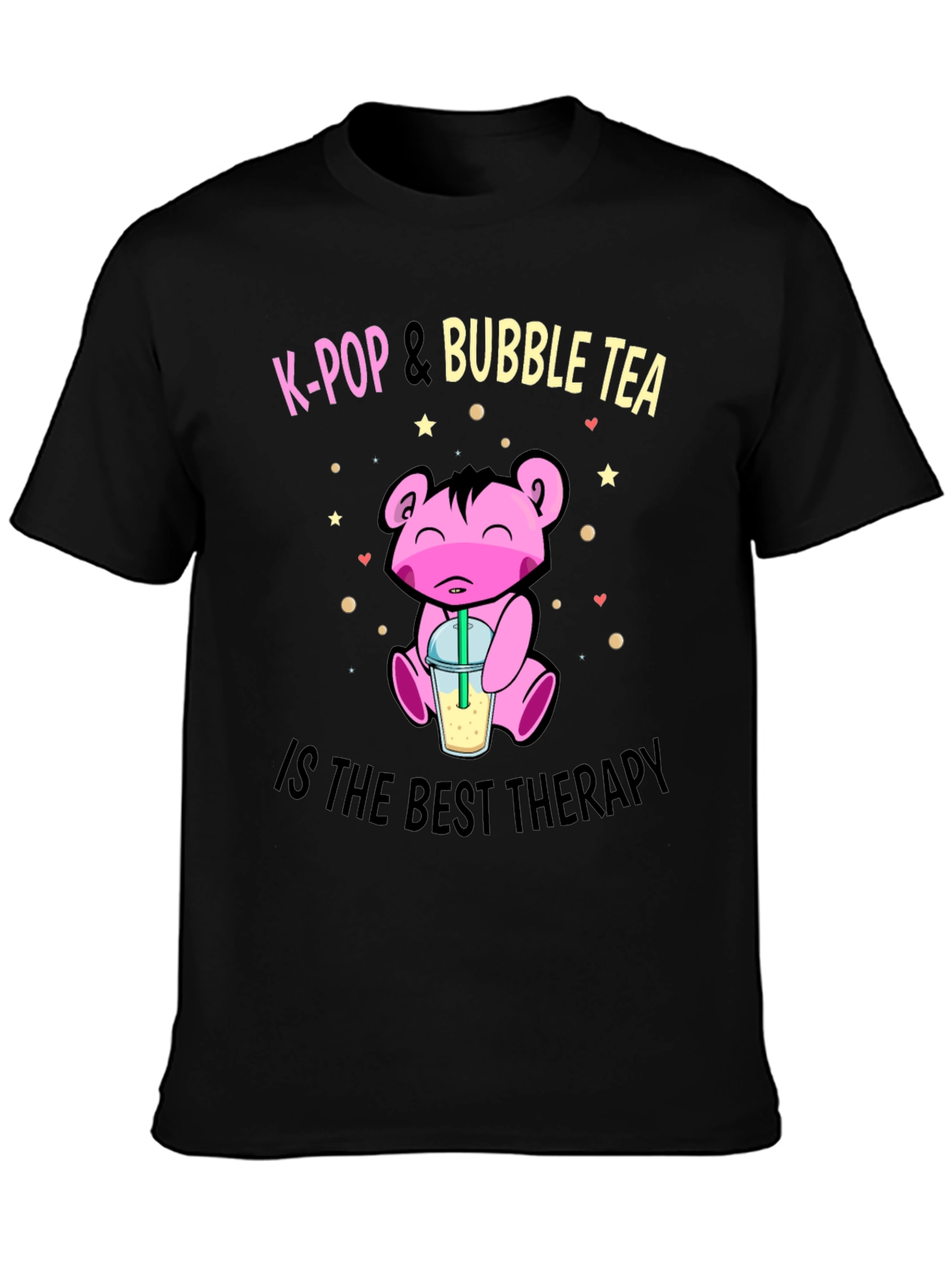K-Pop & Bubble Tea T-Shirt - Best Therapy Tee