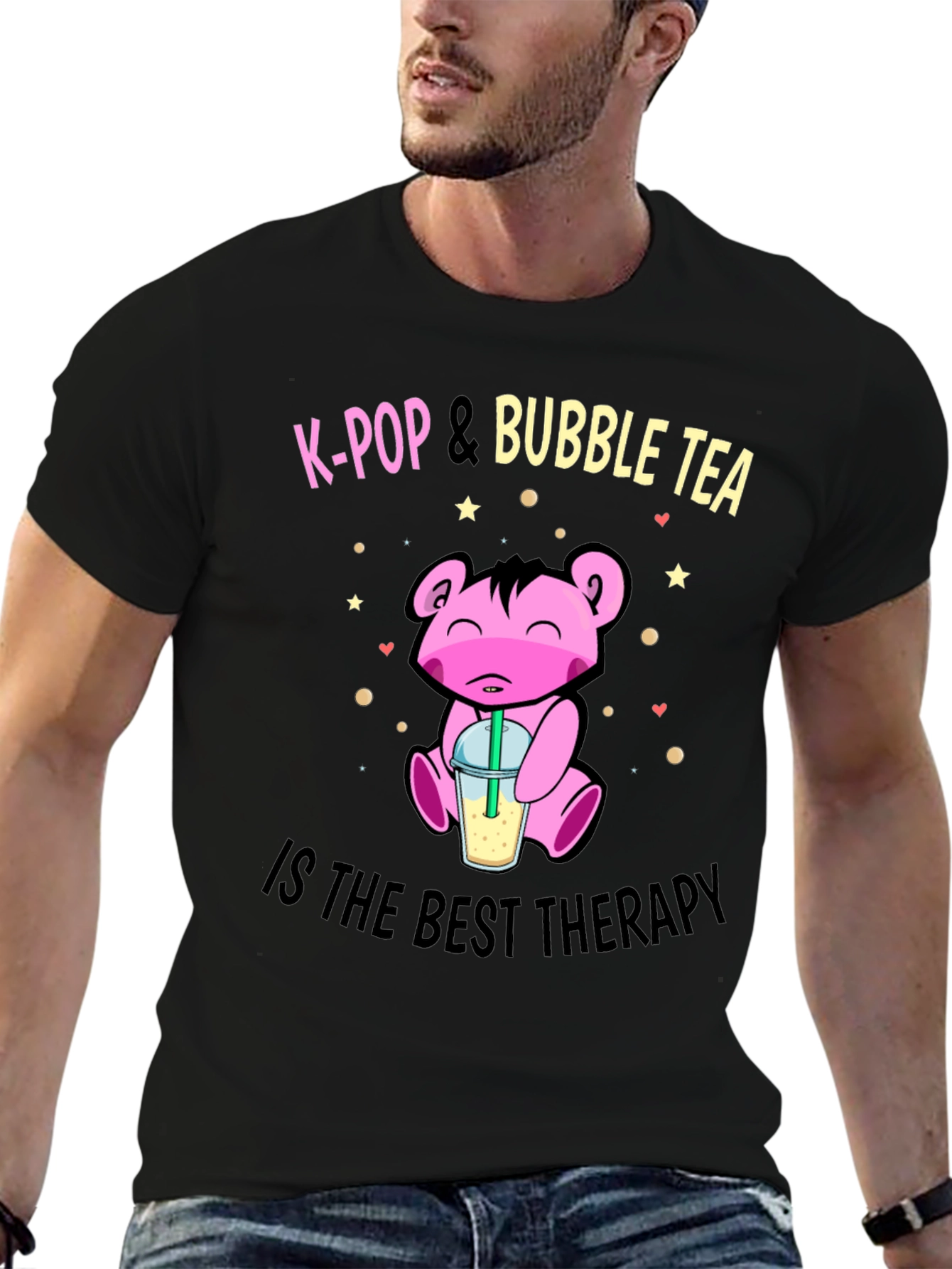 K-Pop & Bubble Tea T-Shirt - Best Therapy Tee