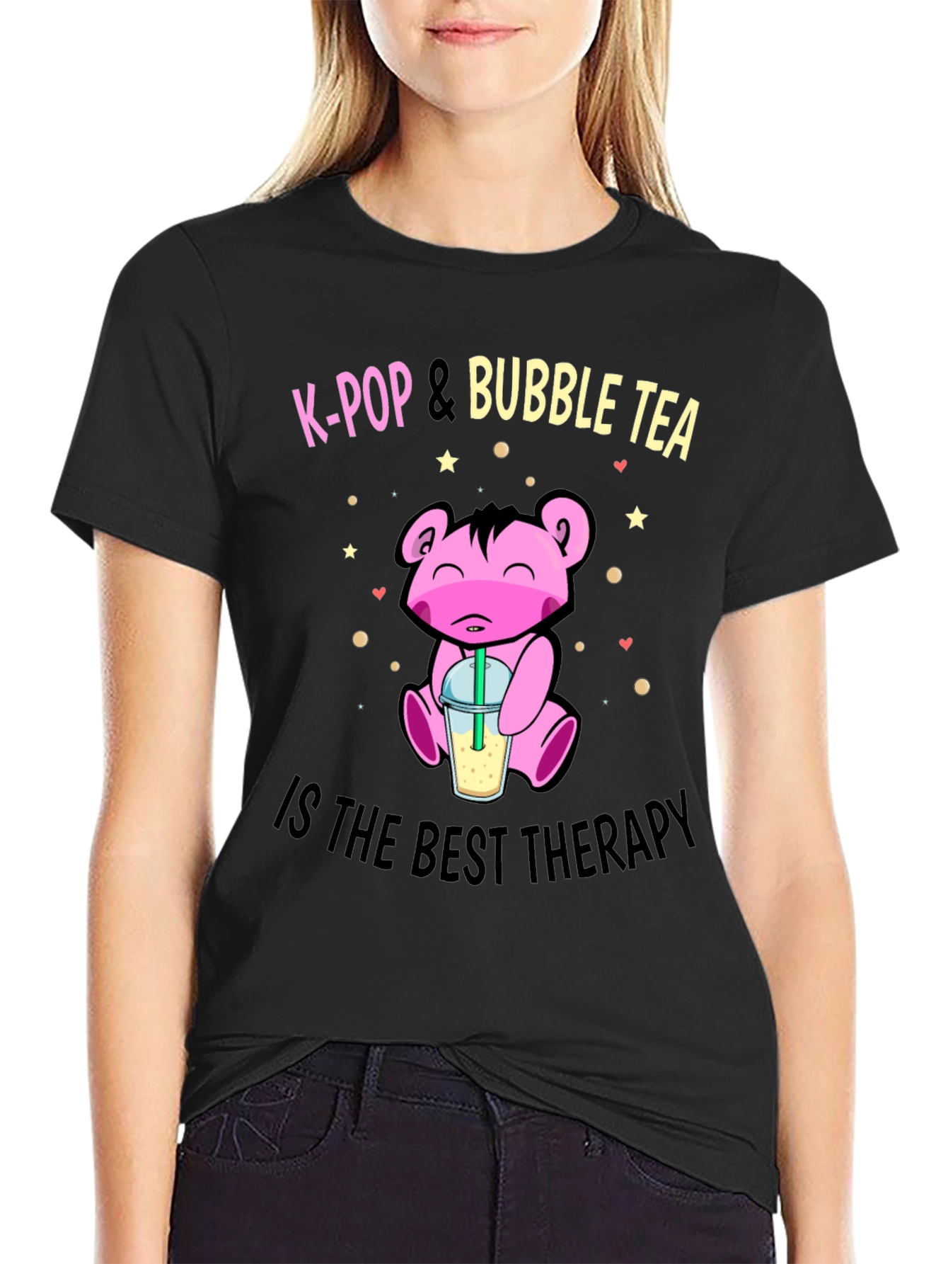 K-Pop & Bubble Tea T-Shirt - Best Therapy Tee
