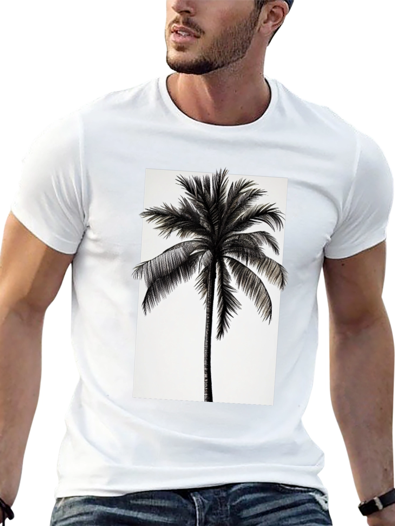 Tropical Palm Tree Graphic T-Shirt