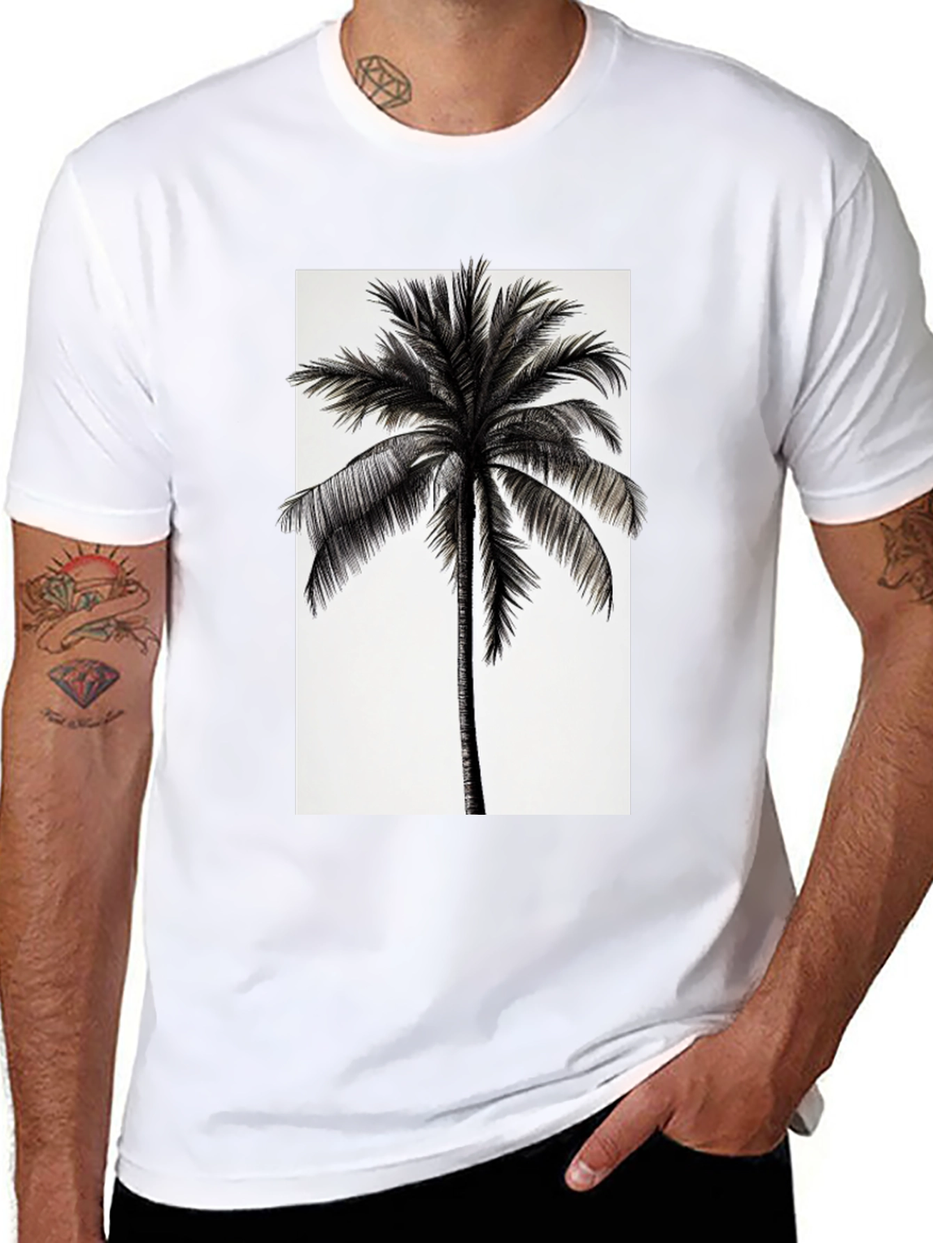 Tropical Palm Tree Graphic T-Shirt