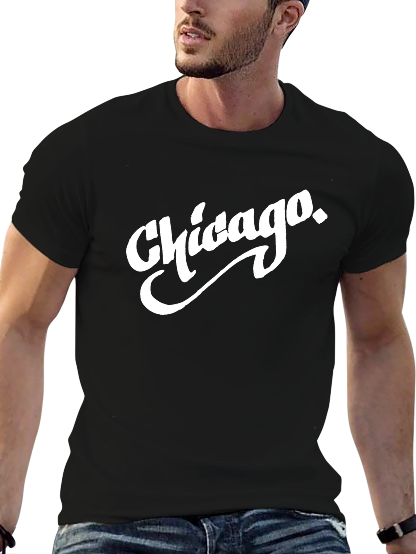 Chicago Graphic Tee - Stylish Black T-Shirt