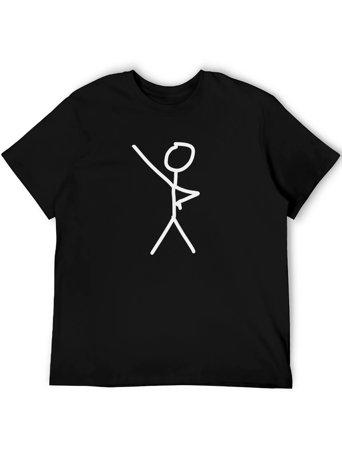 Stick Figure Graphic Black T-Shirt