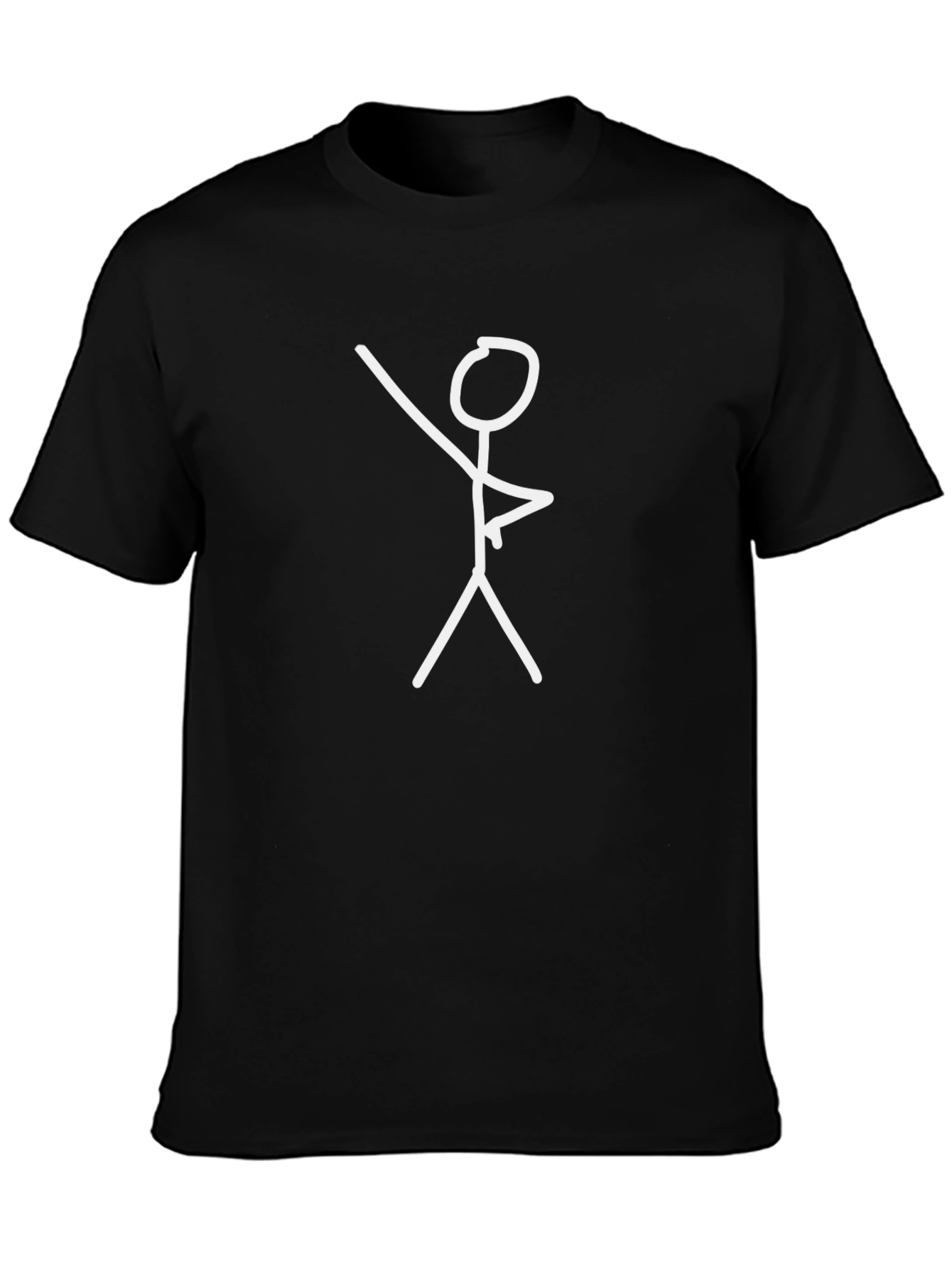 Stick Figure Graphic Black T-Shirt