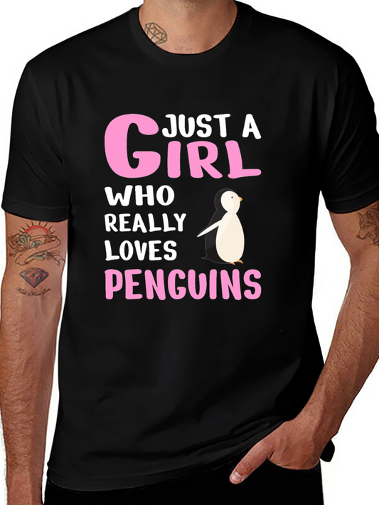 Penguin Lover Tee - Just A Girl Who Loves Penguins!