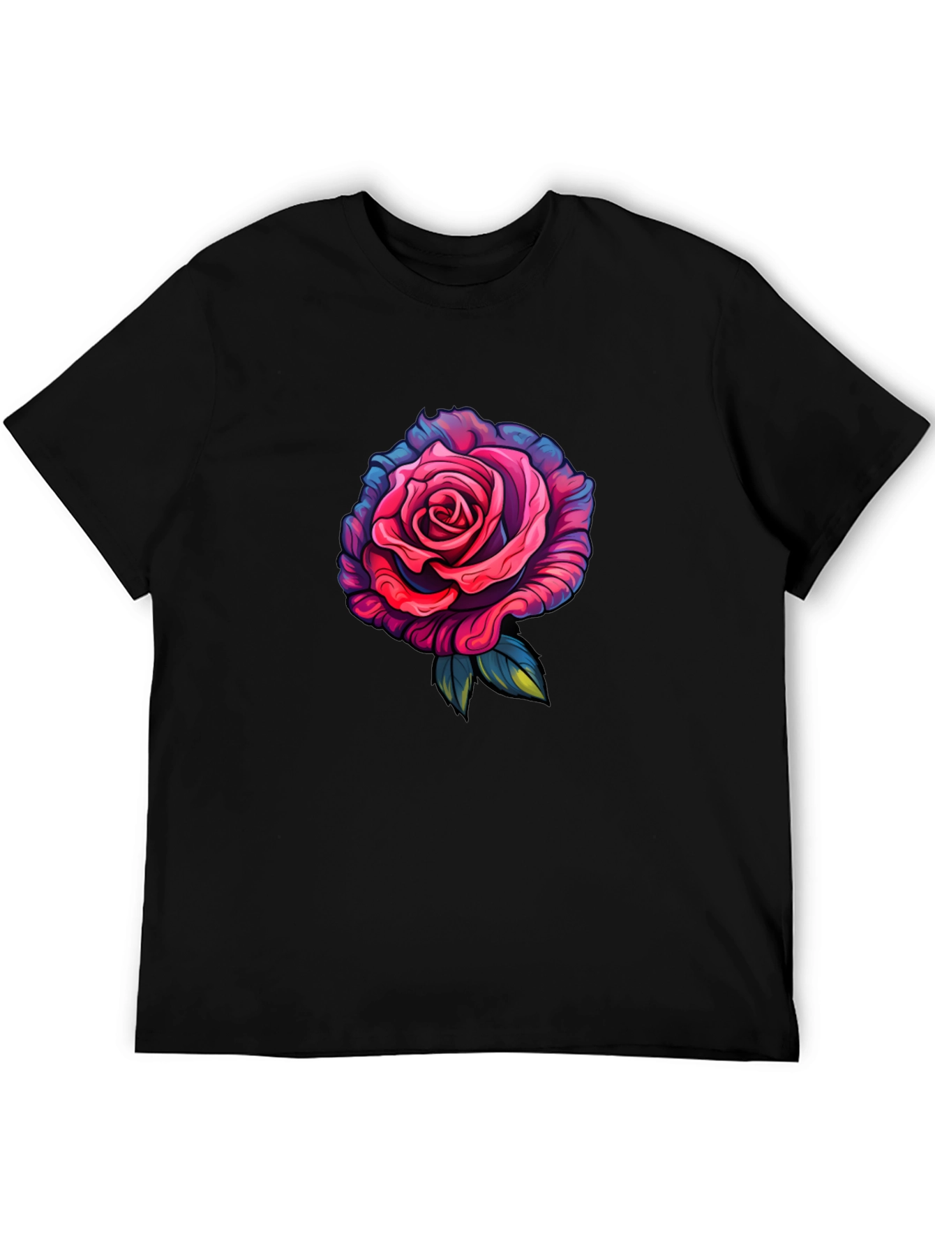 Rose Graphic T-Shirt - Black