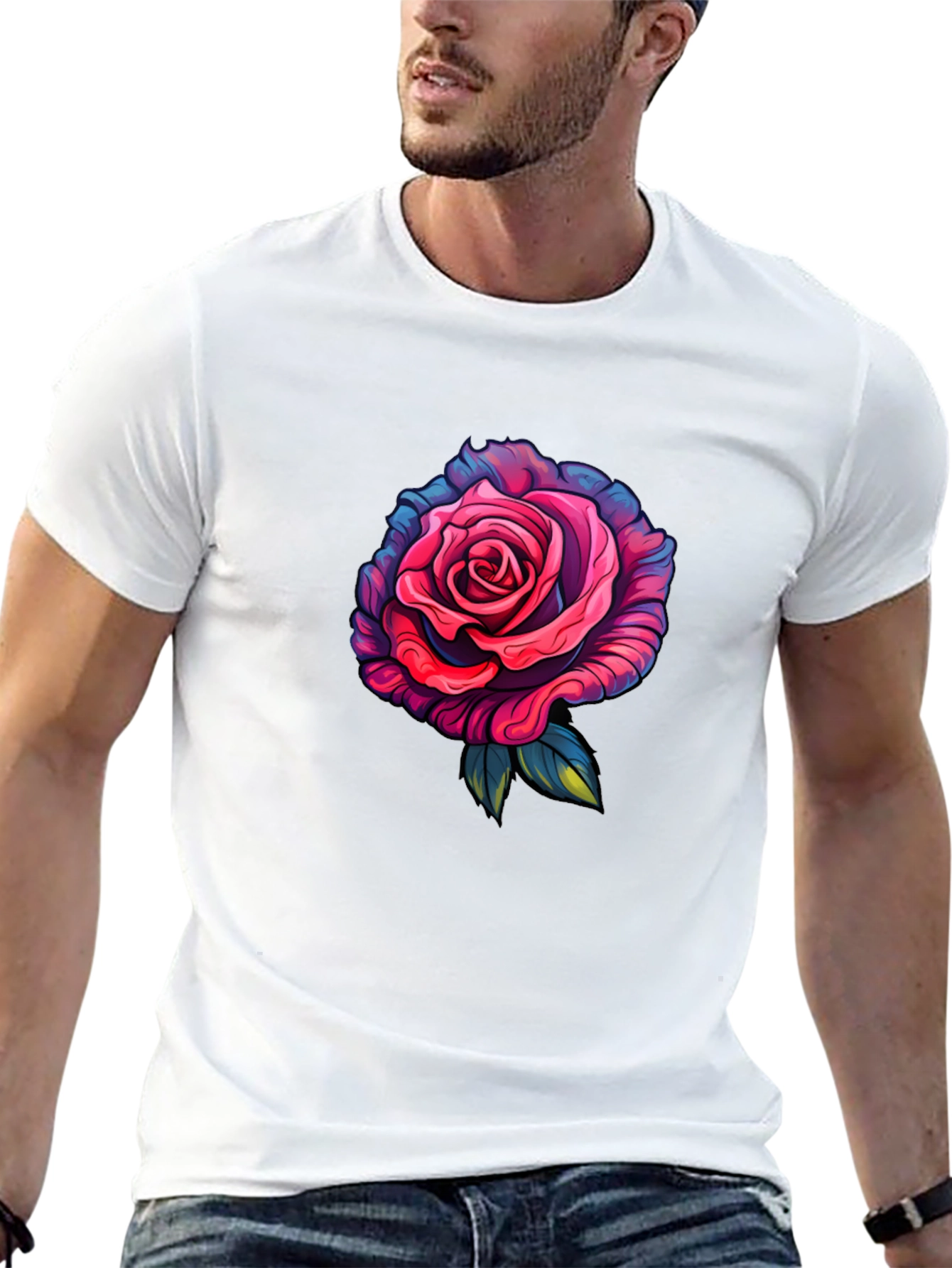 Rose Graphic T-Shirt - Black