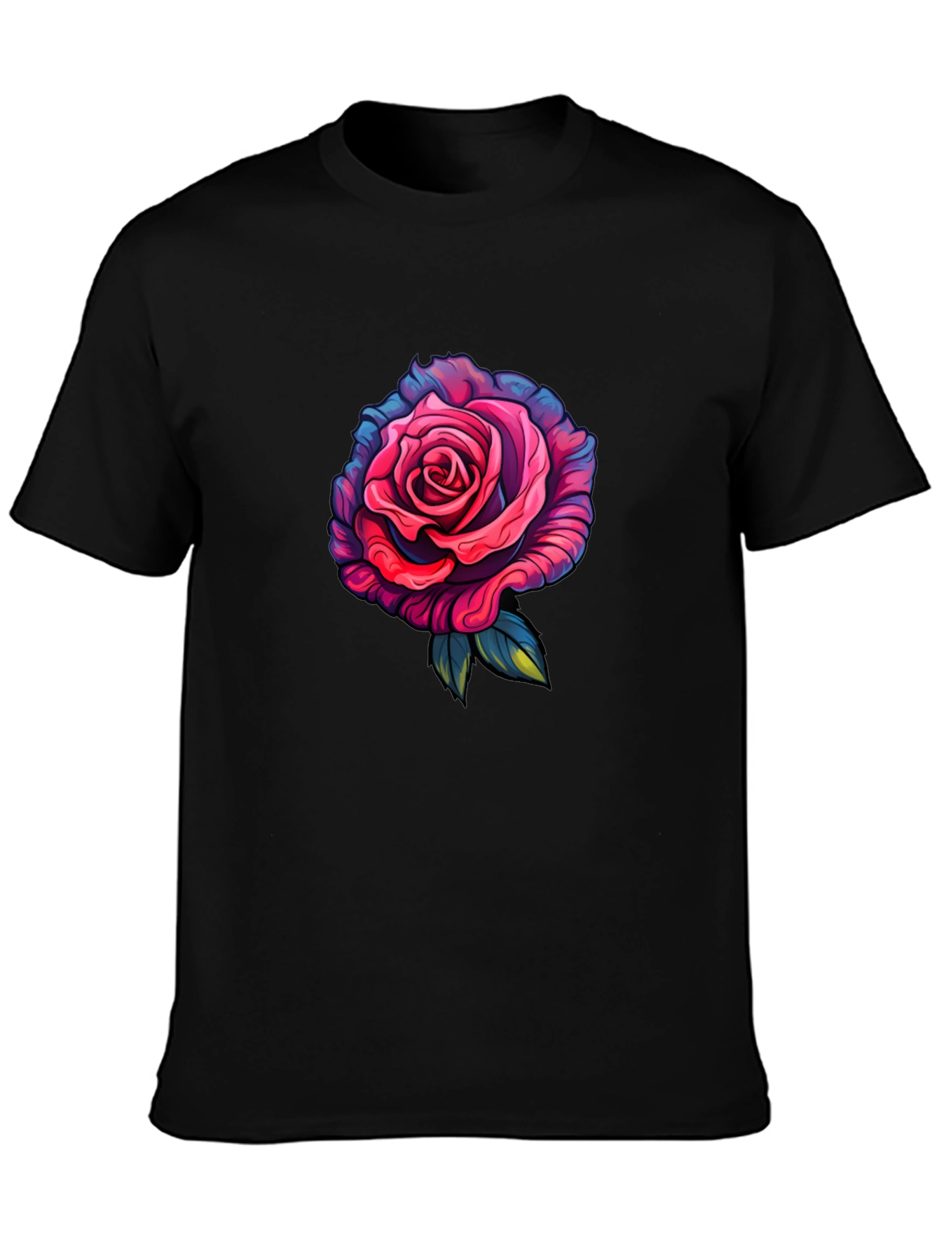 Rose Graphic T-Shirt - Black