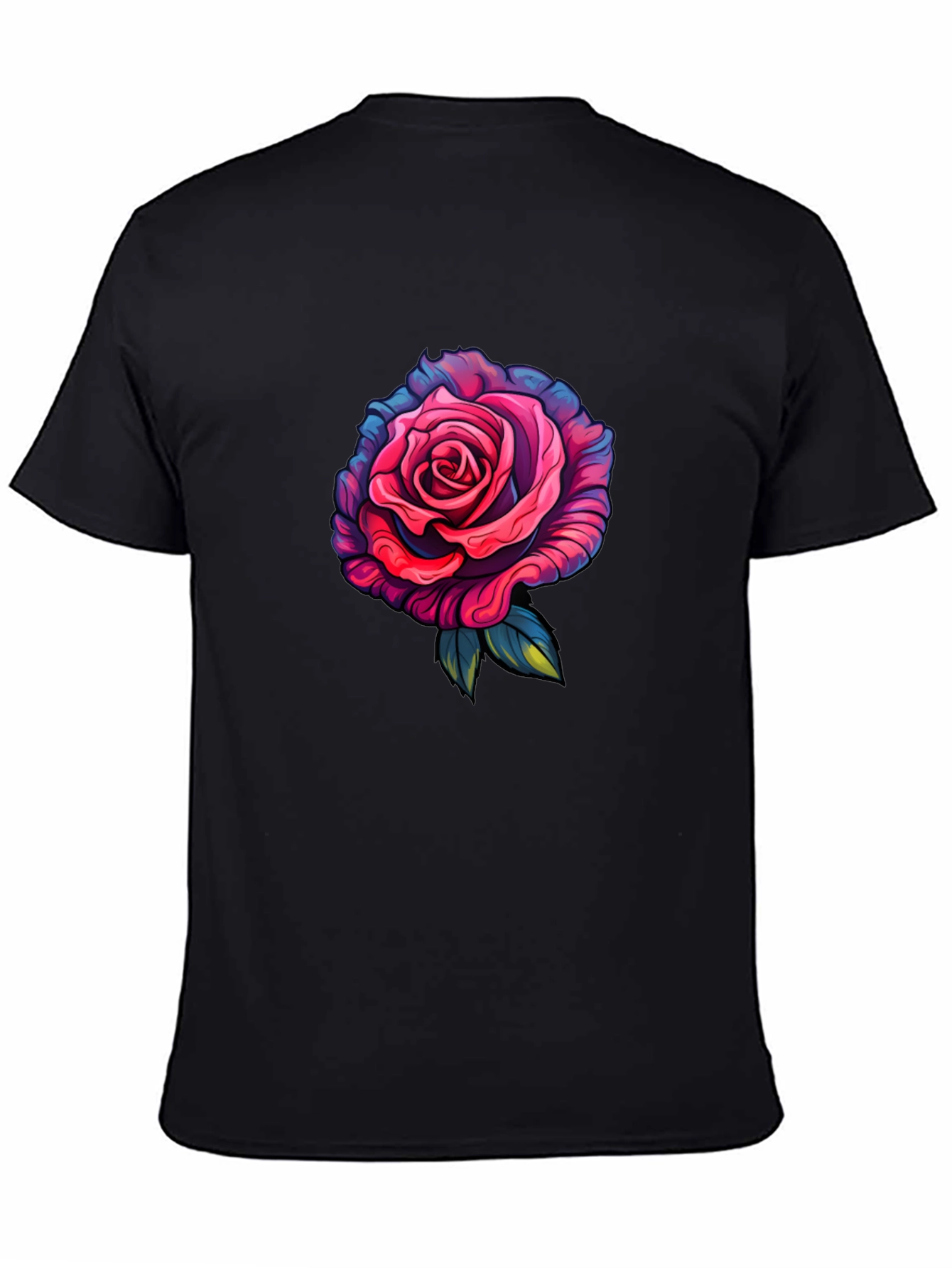 Rose Graphic T-Shirt - Black