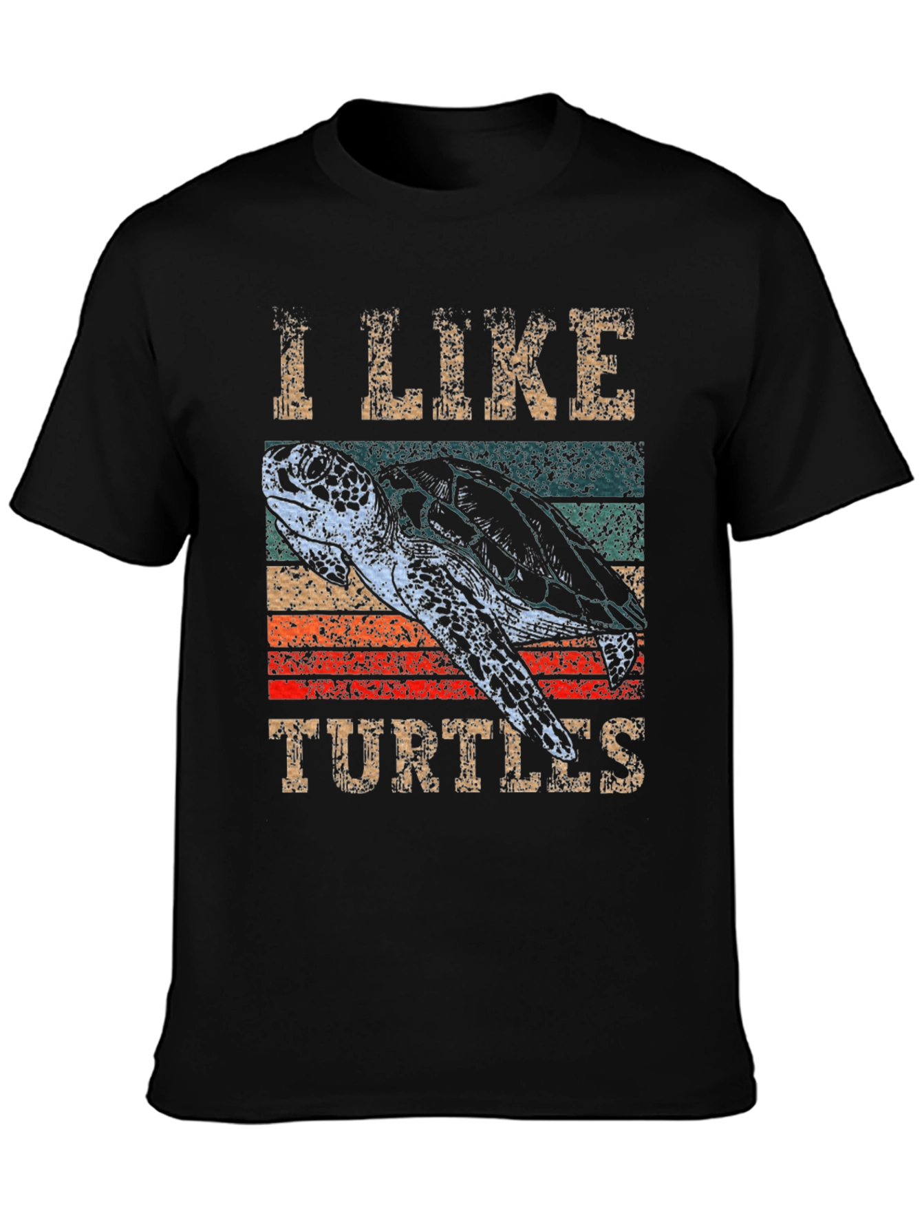 I Like Turtles Graphic Tee - Retro Style