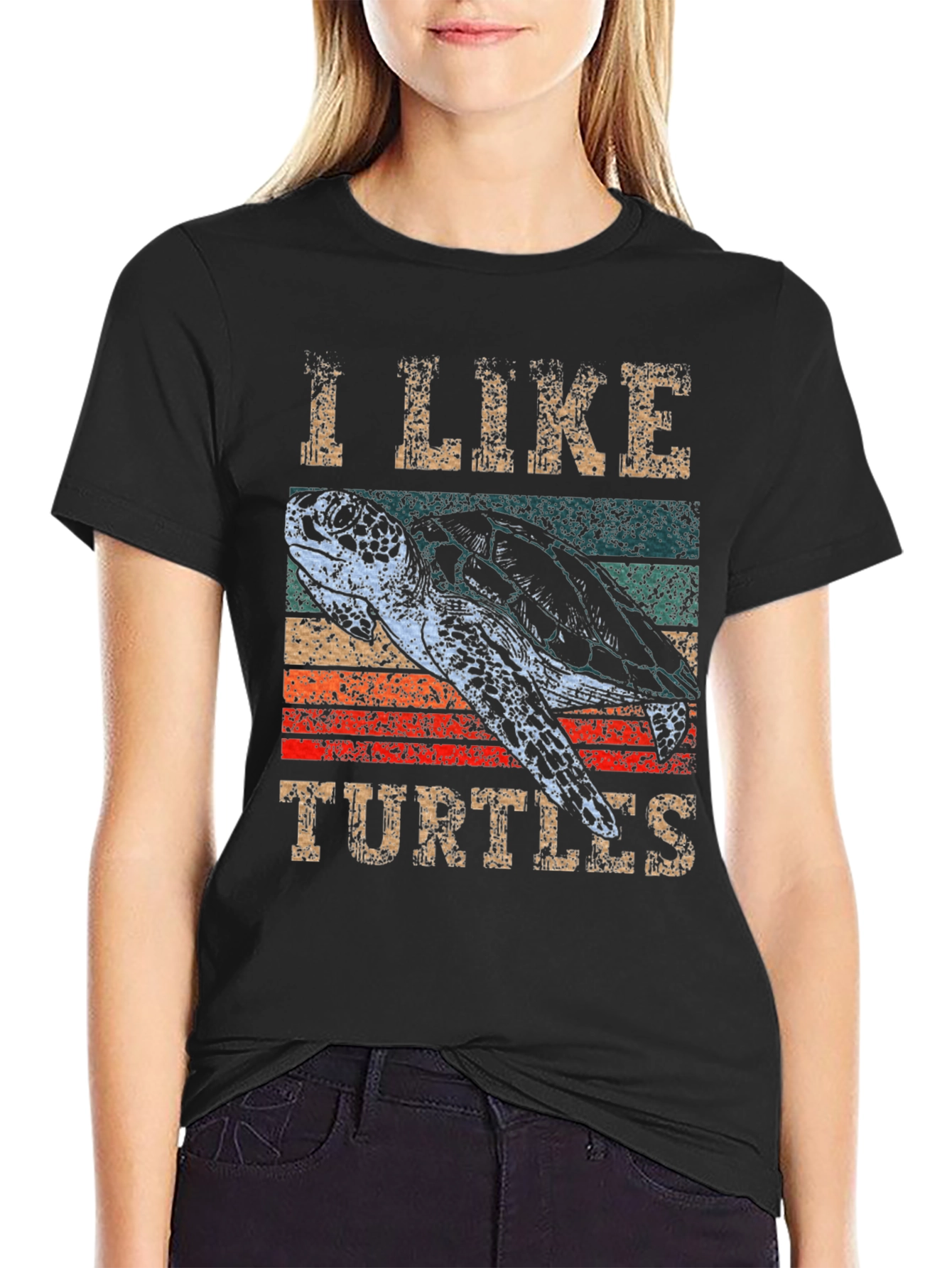 I Like Turtles Graphic Tee - Retro Style