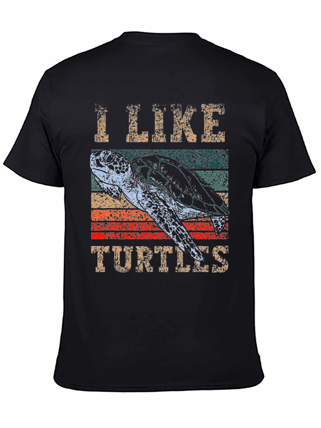 I Like Turtles Graphic Tee - Retro Style