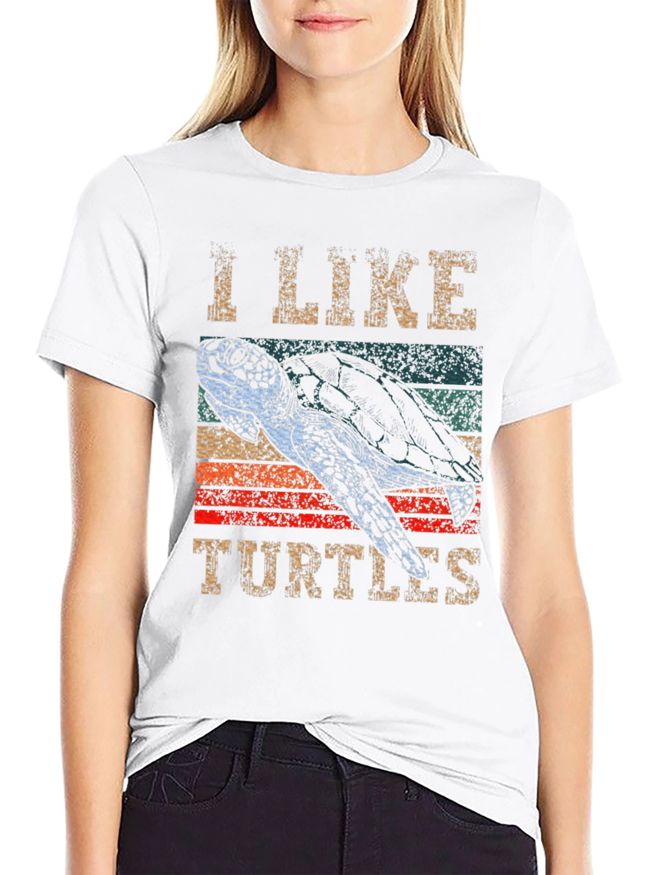 I Like Turtles Graphic Tee - Retro Style