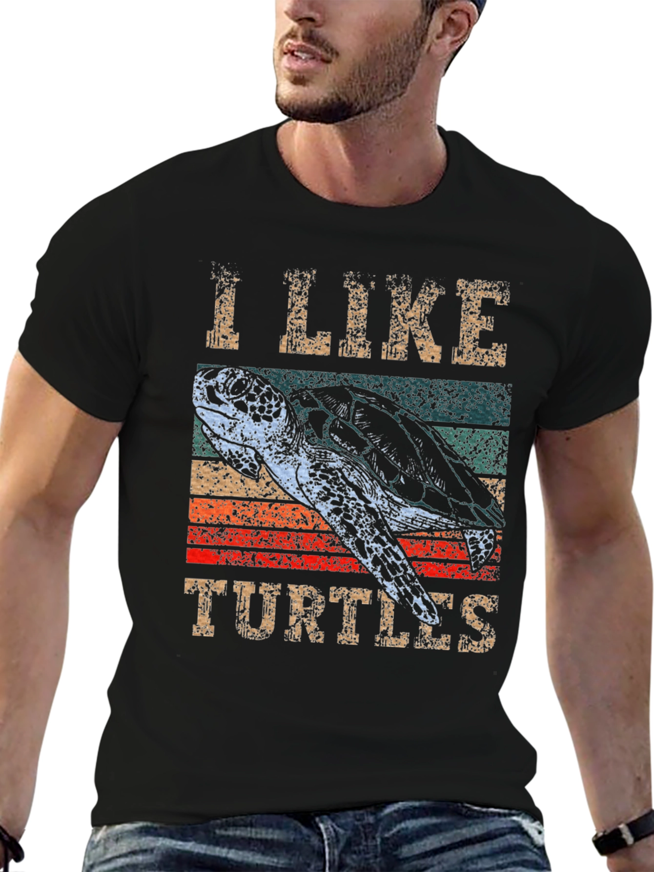 I Like Turtles Graphic Tee - Retro Style