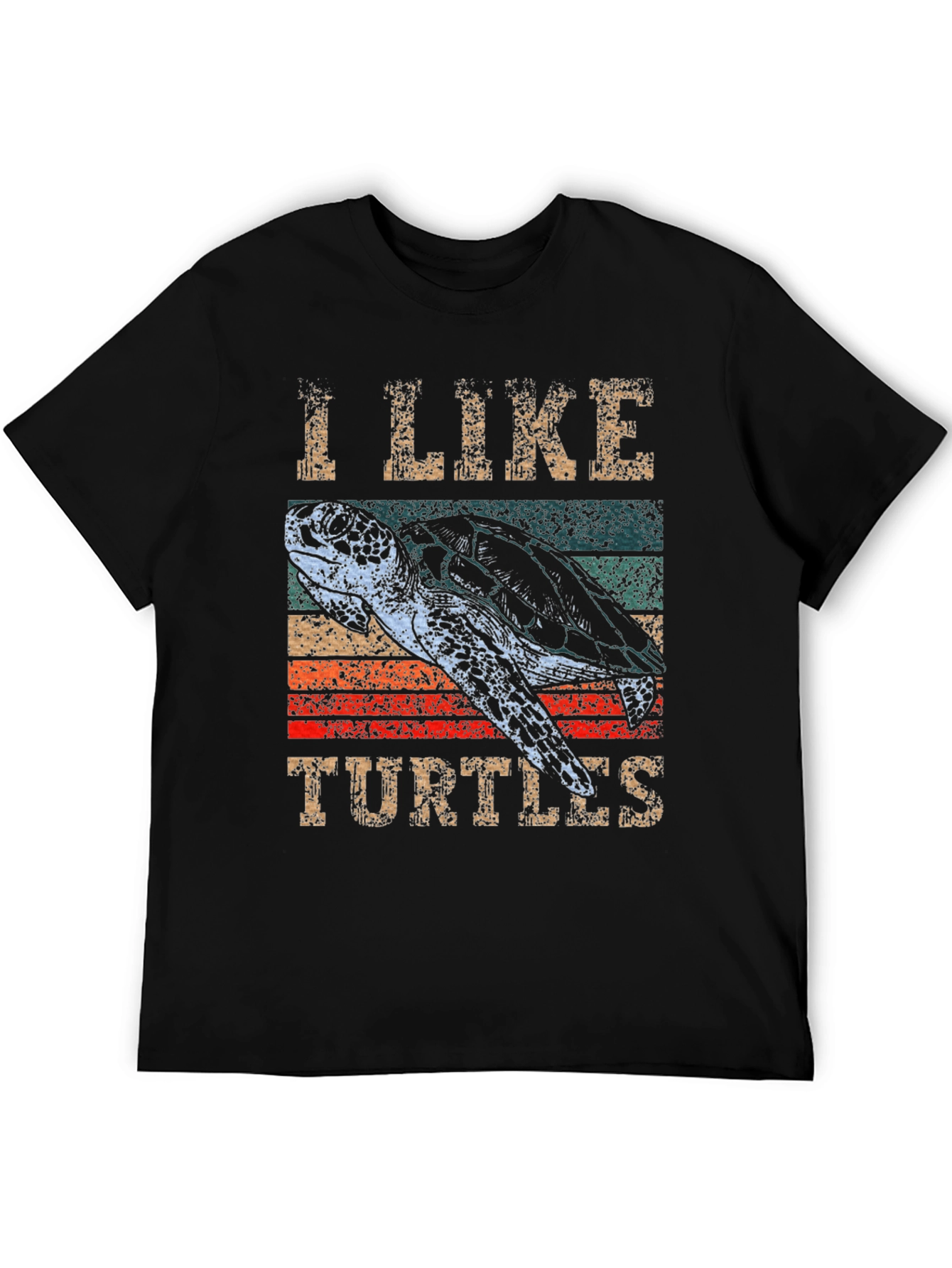 I Like Turtles Graphic Tee - Retro Style