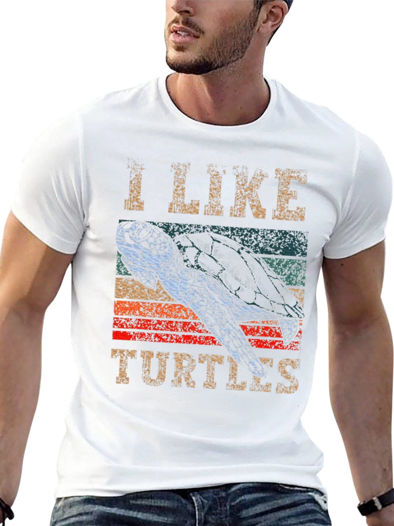 I Like Turtles Graphic Tee - Retro Style