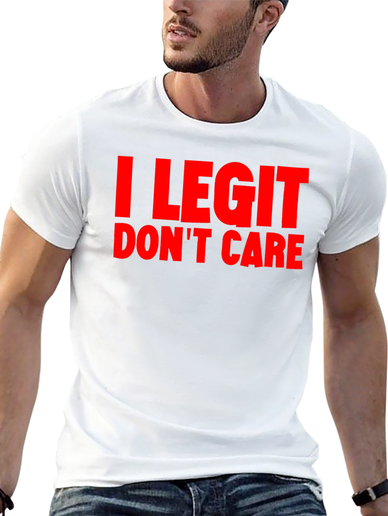 I Legit Dont Care Graphic Tee - Black