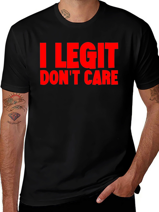 I Legit Dont Care Graphic Tee - Black